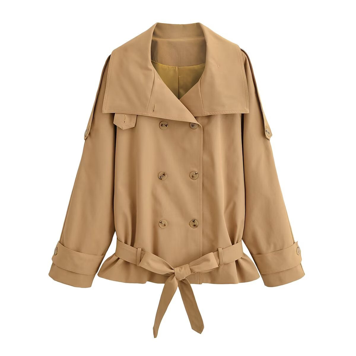 Commuting style short high neck windbreaker jacket