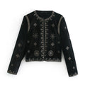 Palace style embroidered velvet jacket