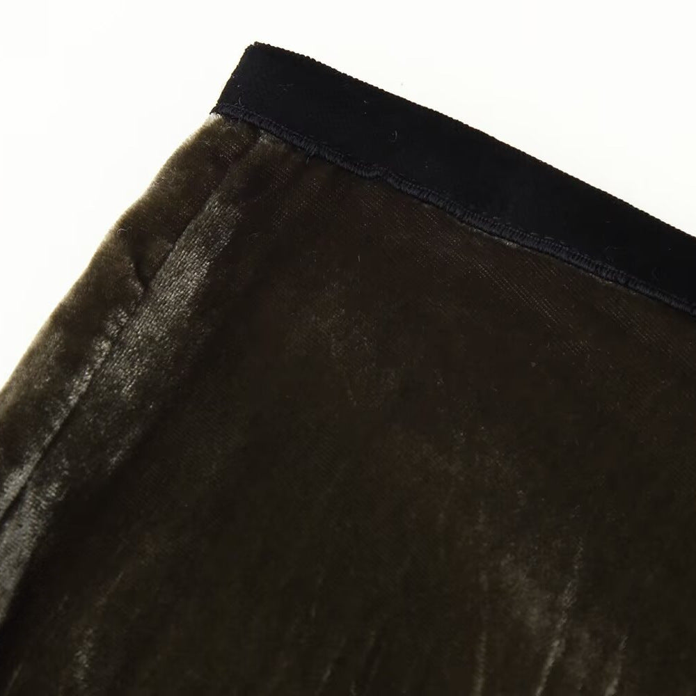 Commuter style velvet lace skirt