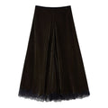 Commuter style velvet lace skirt