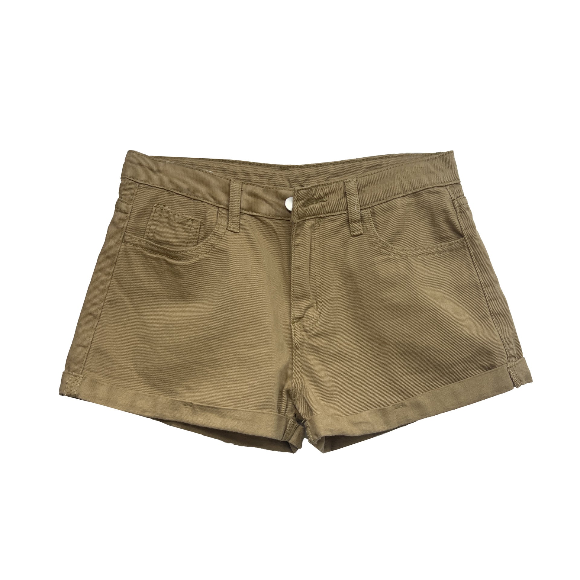 Sweet and Spicy Style Cuffed Denim Shorts for Women Retro Mini Shorts