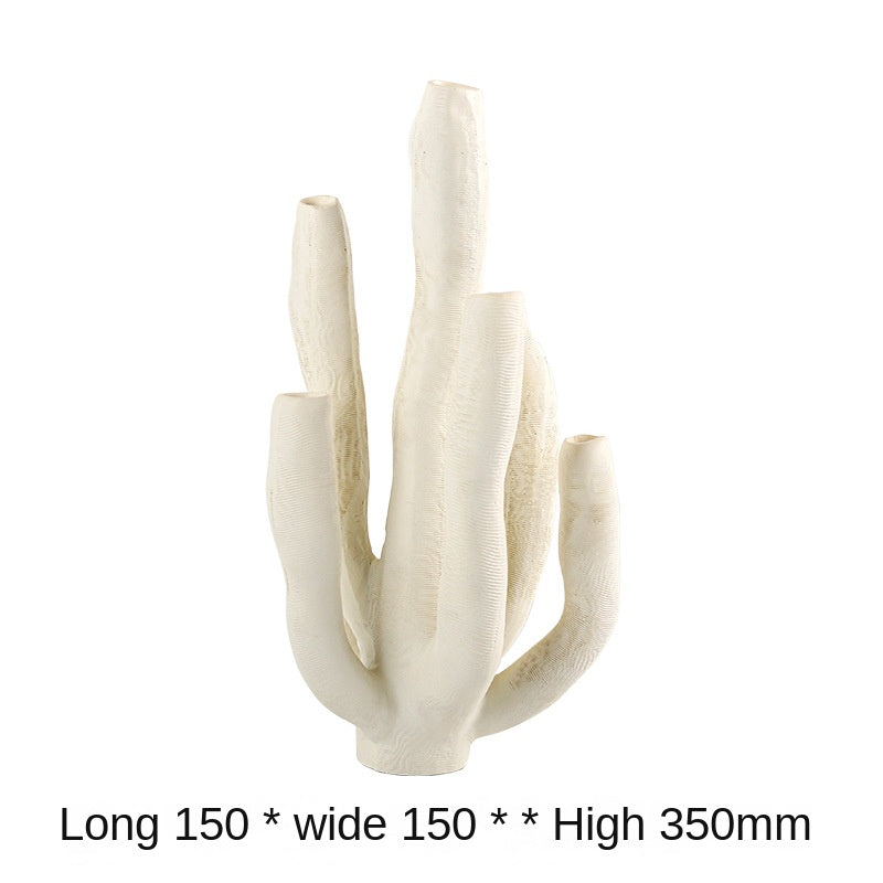 Modern Art Texture Coral Abstract Ornament Simple Model Room Hotel Living Room Dining Table Tea Table Cactus Decoration