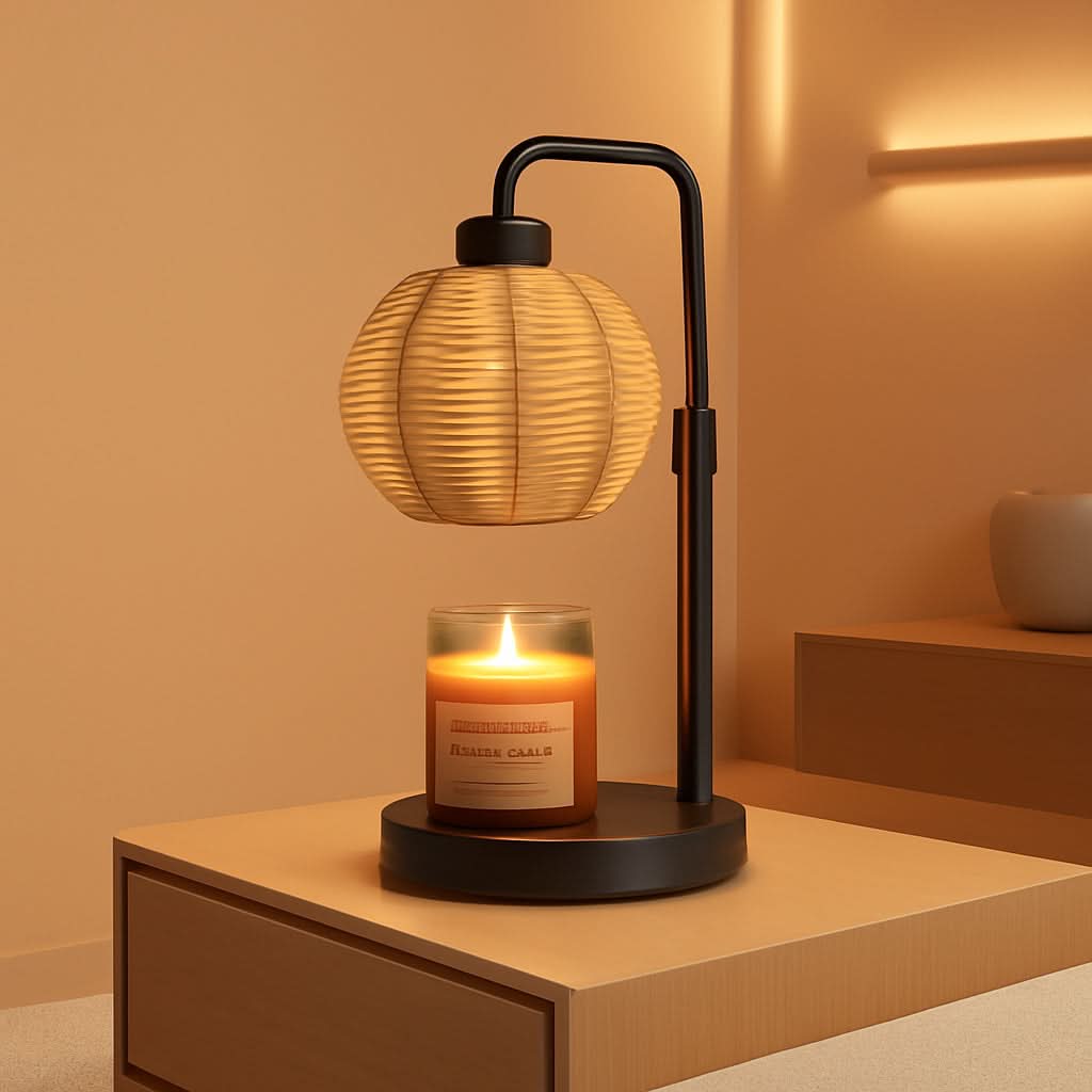 Dimmable Candle Warmer Lamp Including Timer Boho Weave