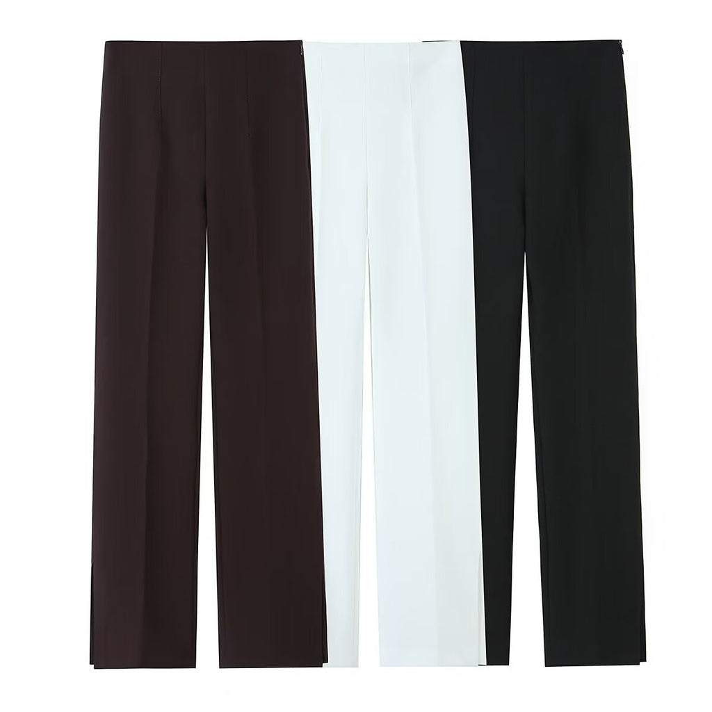 Commuting style elegant split flared pants