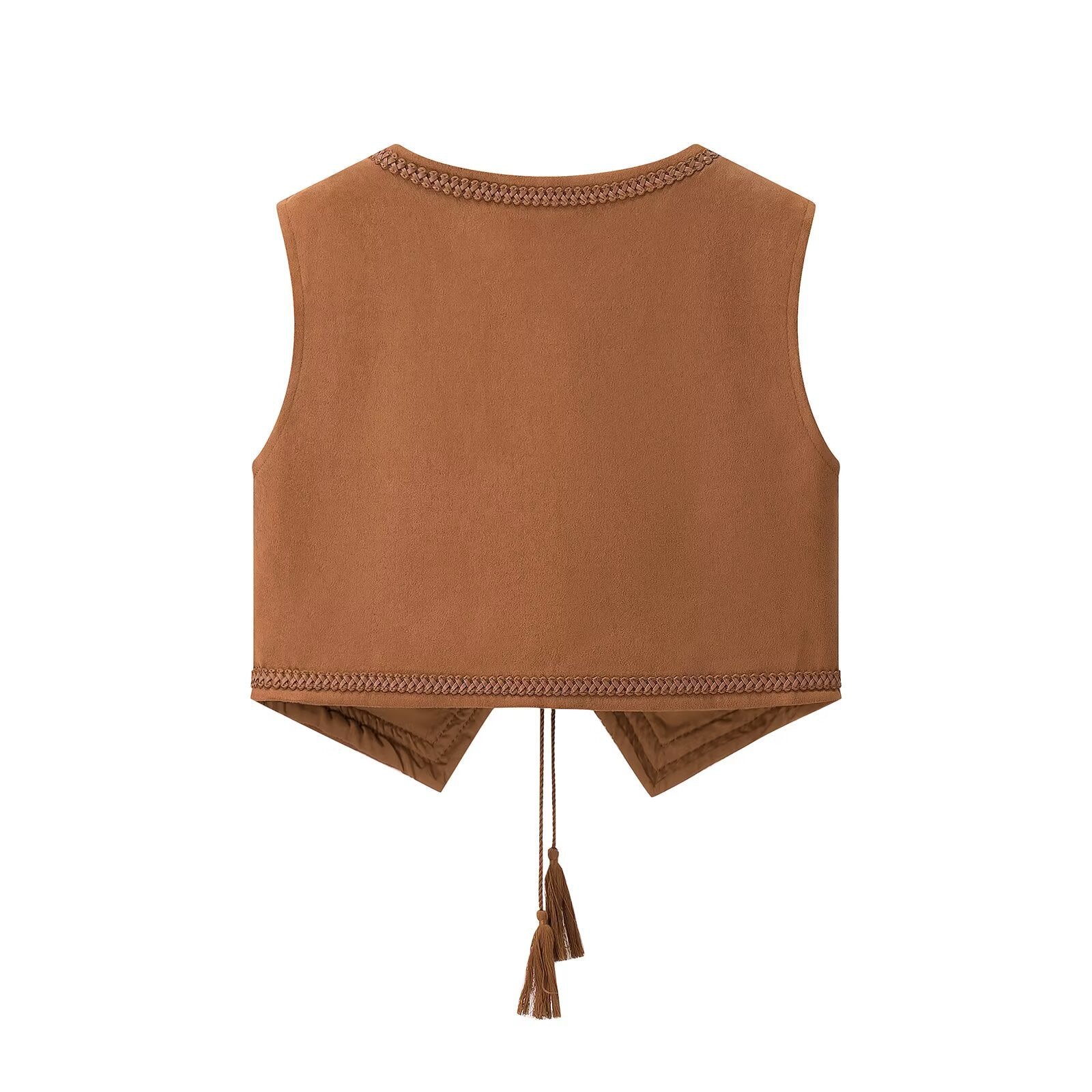 Ethnic style vest embroidery paired with outerwear cardigan