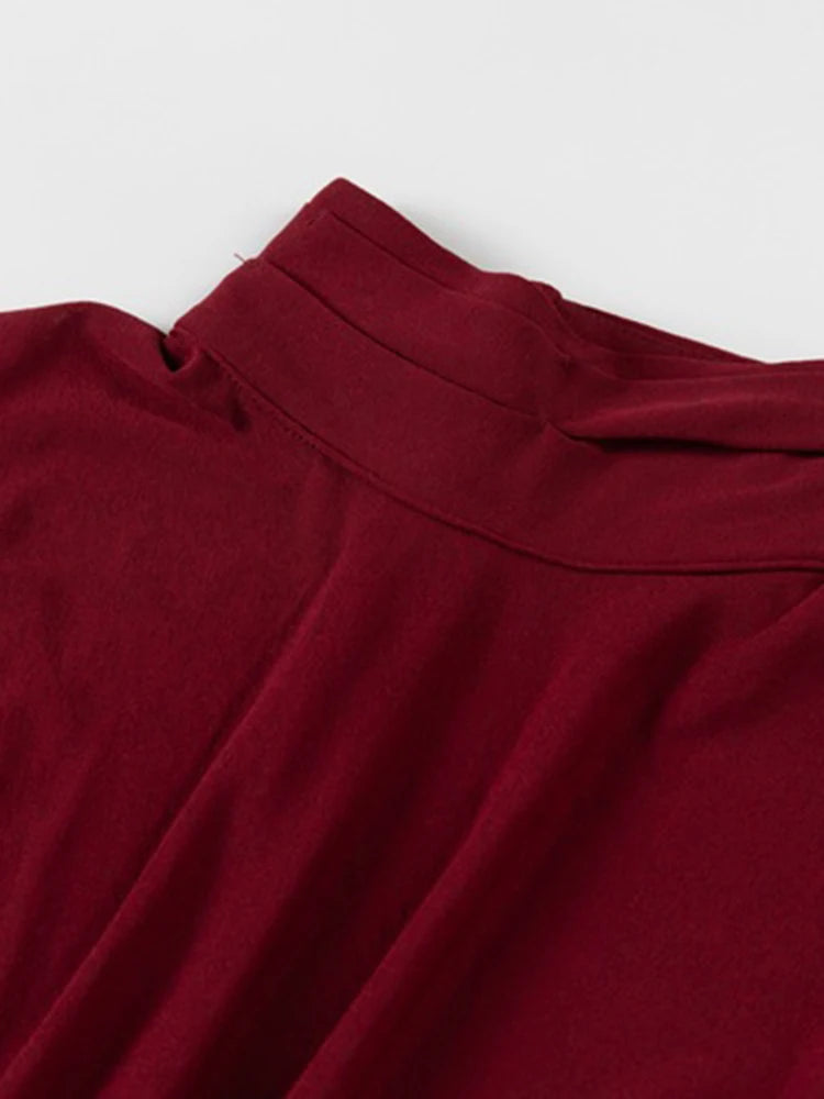 Solid Fashionable Turtleneck Batwing Sleeve Women's Dresses Long Sleeve Slimming Casual Fashion Dress Autumn