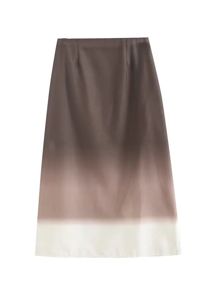 Women’s High Waist Knotted Asymmetrical Midi Skirt