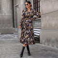 New autumn and winter women's printed European and American dresses with a sense of female design