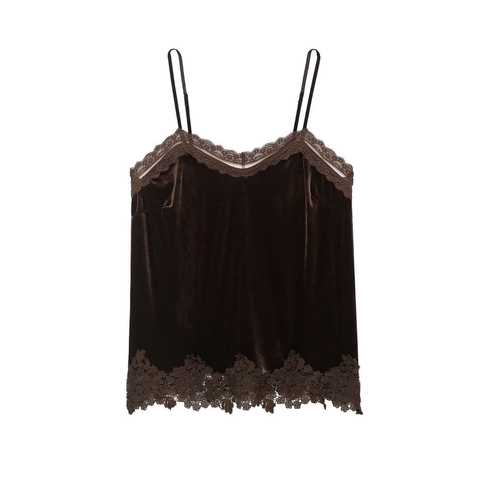 Lace velvet lingerie style top