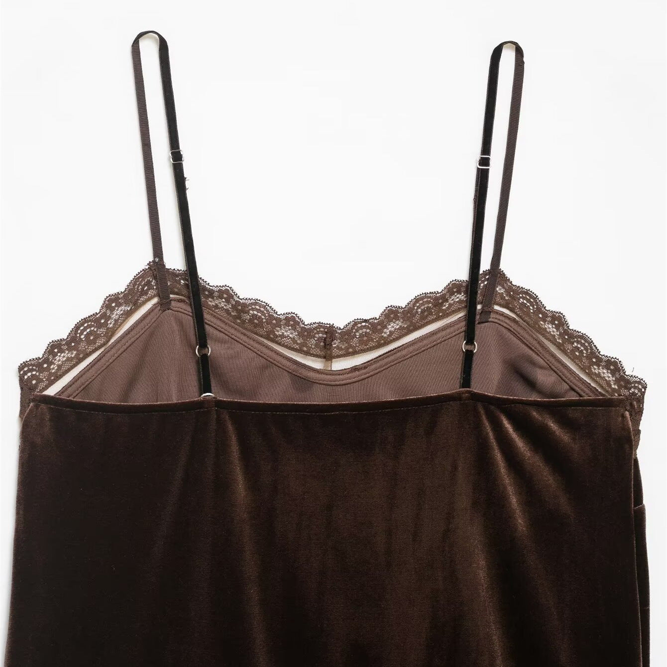Lace velvet lingerie style top