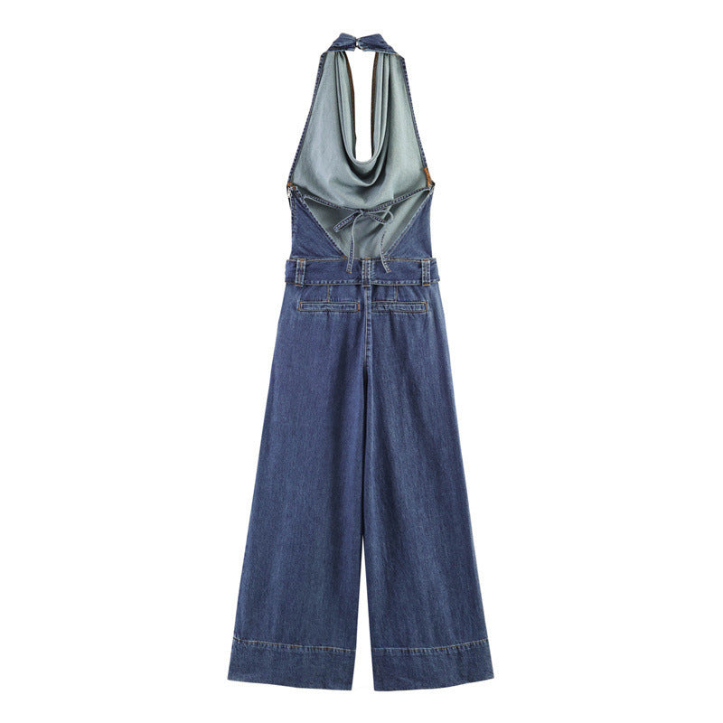 Style Strapless Denim Jumpsuit for Women