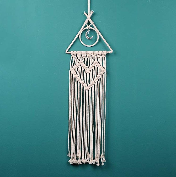 Artilady Dreamcatchers Macrame Wall Hanging - Boho Home Decoration Handmade Dream Catchers for Bedroom (Moon)