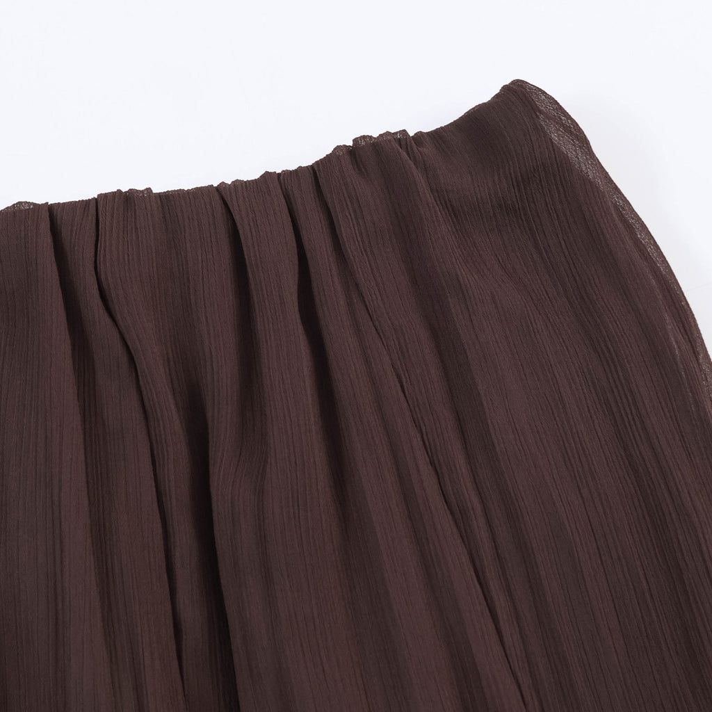 Commuting style lace layered decorative MIDI skirt