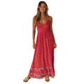 Summer Maxi Boho Dress Women Elegant Floral Dress Ladies Flower V-neck Sleeveless Strap Holiday Bohemian Dress