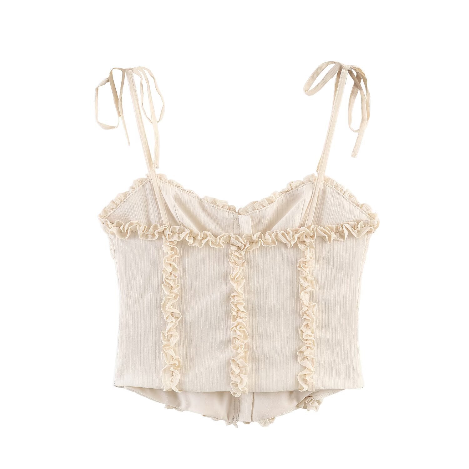 Hot girl layered decorative corset style top