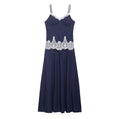Retro style lace patchwork camisole dress