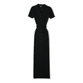 Summer Short Sleeve Backless Bandage Dress Women Knitted Stretchable Slim  Midi Dresses