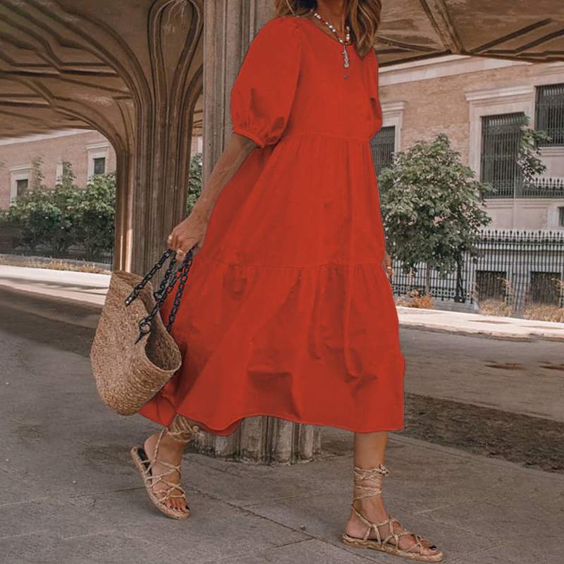 New Retro Summer Dresses Hot Sun Dress Ladies Casual Boho Beach Dress