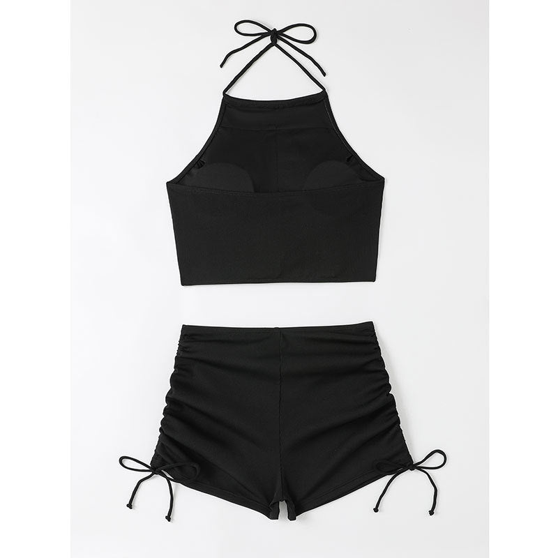 Tie up split bikini