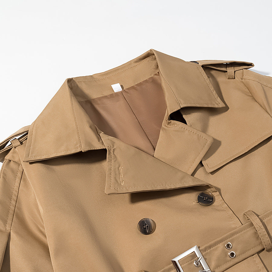 Long style double waistband windbreaker