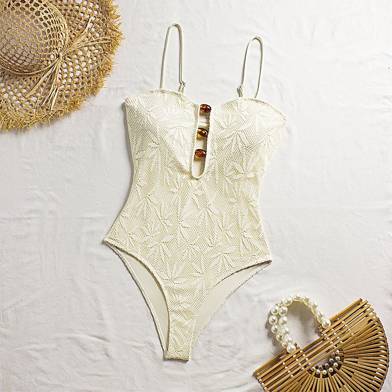 Bohemian Style Backless Strappy One-Piece Swimwear