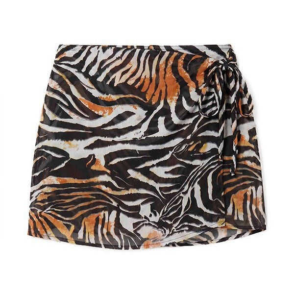 Beach Dress Women's Swimwear Cover-Up Leopard Print Sexy