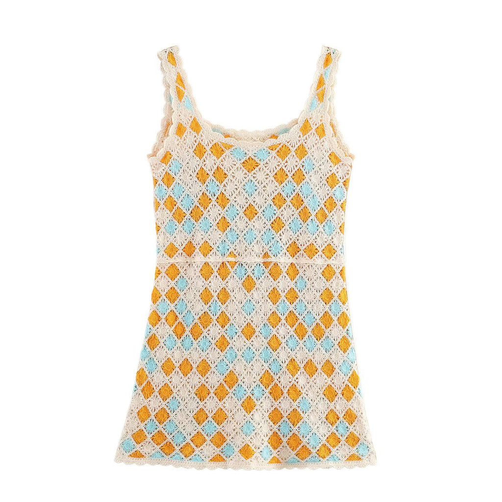 Crochet strap style dress for women