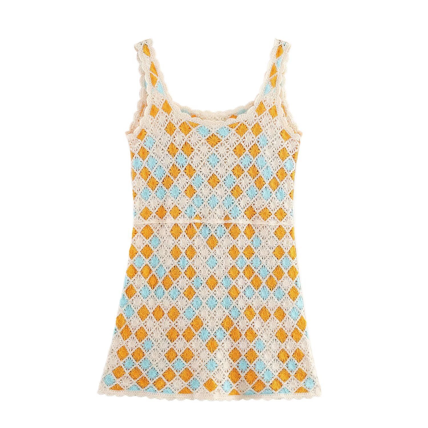 Crochet strap style dress for women