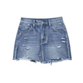 Women's Broken Hole Denim Shorts