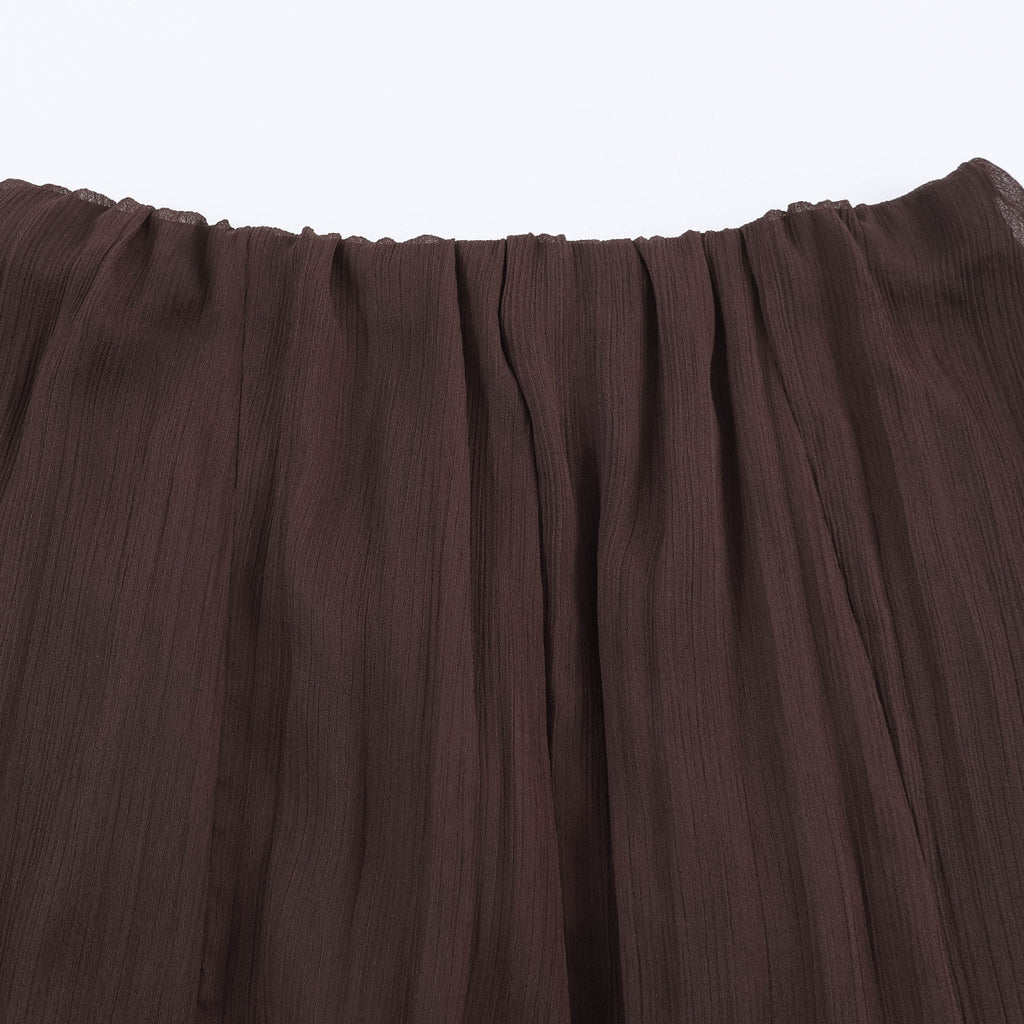 Commuting style lace layered decorative MIDI skirt