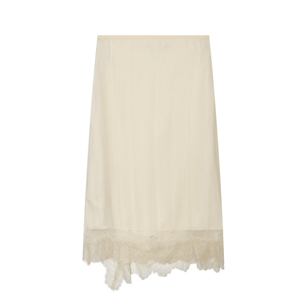 Commuting style elegant lace wrapped skirt