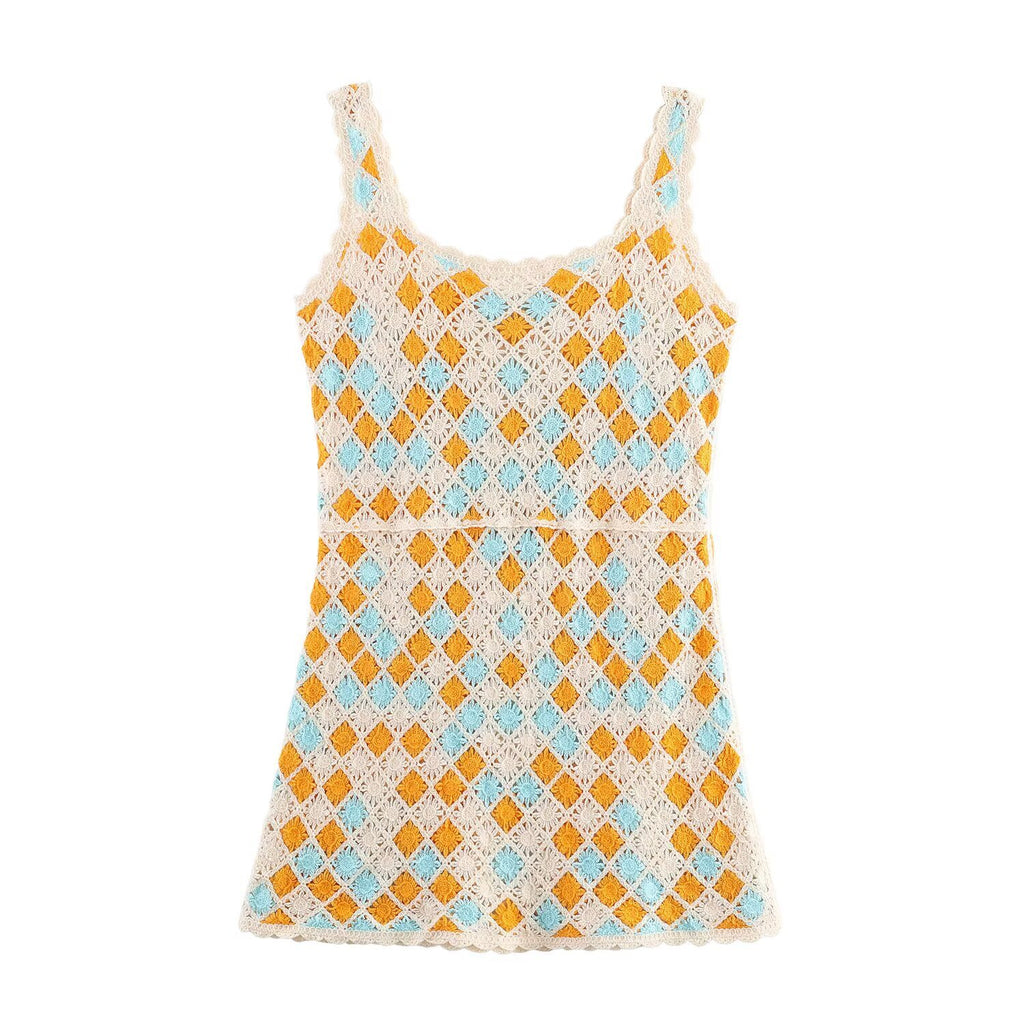 Crochet strap style dress for women