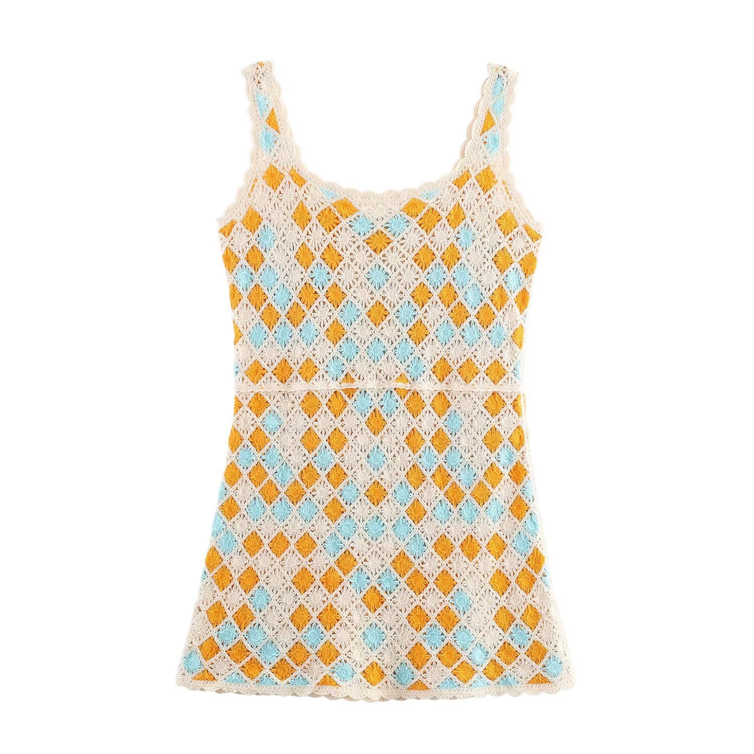 Crochet strap style dress for women