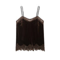 Lace velvet lingerie style top