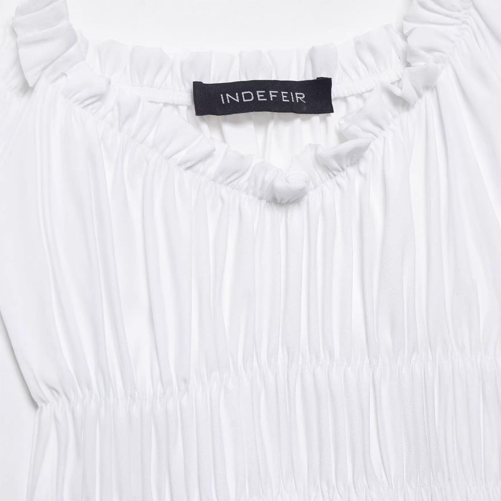 French style camisole pleated bubble sleeve top