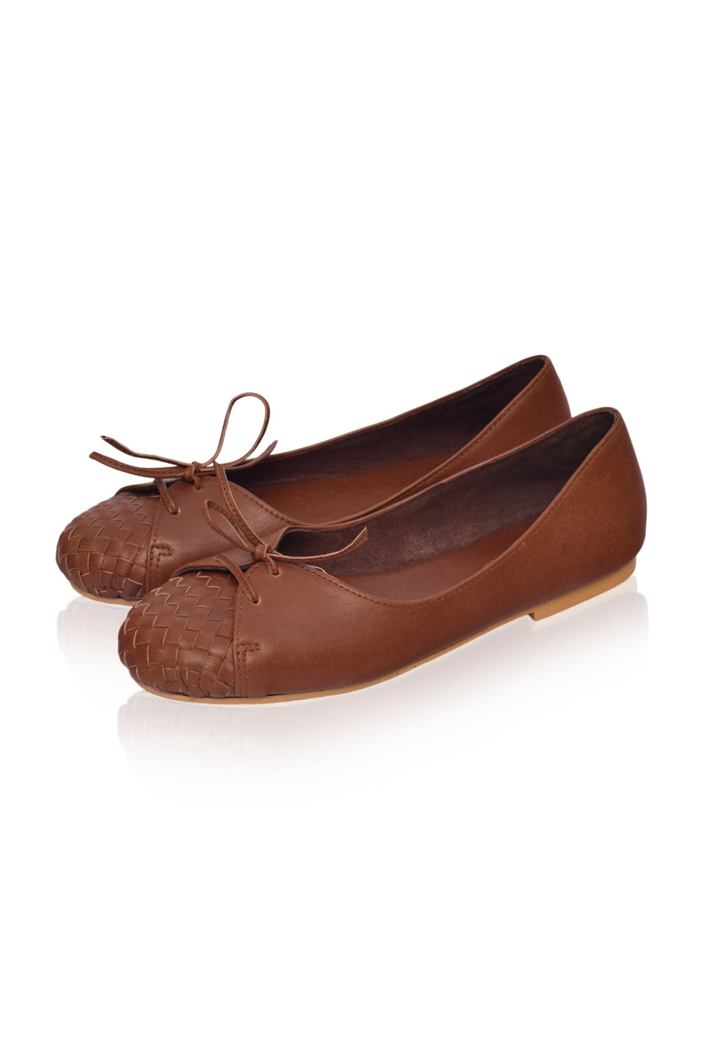 Alexandra Woven Leather Flats