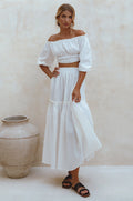 Annabelle Boho Linen Maxi Skirt