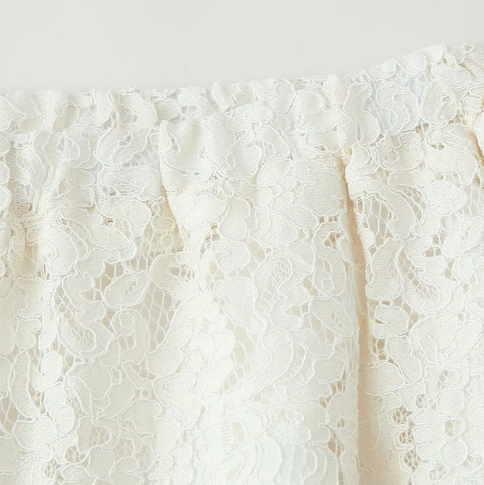 Style Lace Elastic Waist Loose Pants for Women