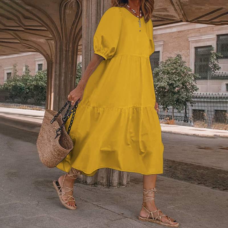 New Retro Summer Dresses Hot Sun Dress Ladies Casual Boho Beach Dress