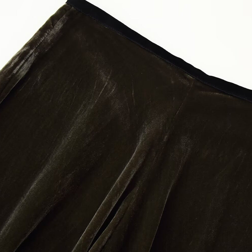 Commuter style velvet lace skirt