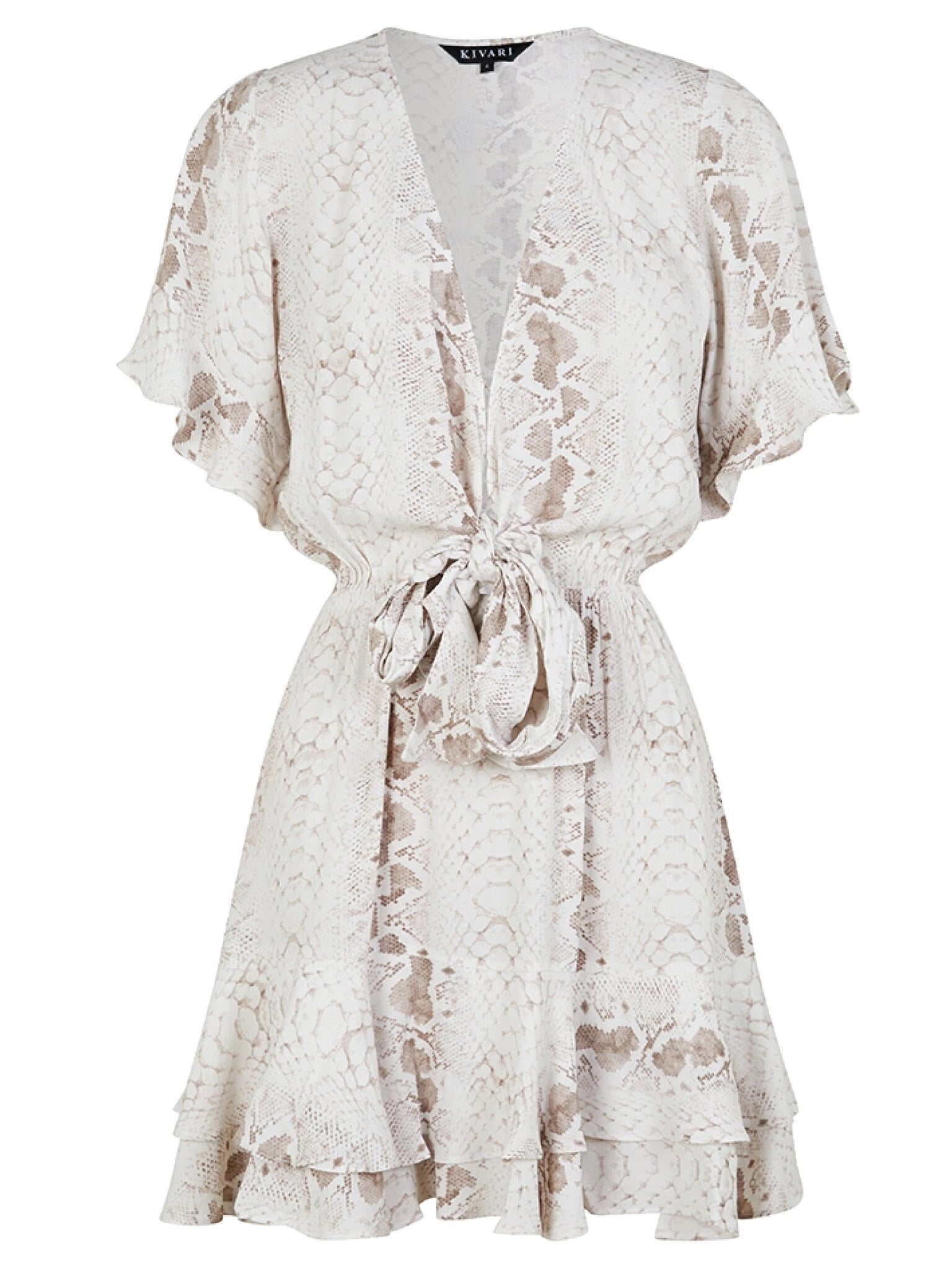 Foridol Snake Pattern Print Vestidos Vintage Ladies Short Dresses Female Summer Spring Boho Casual Dress Elegant Sundress