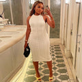 Sleeveless Knitting Dress Mini Women Off Shoulder Sexy Club Party Dresses Black Elegant Summer Vestidos