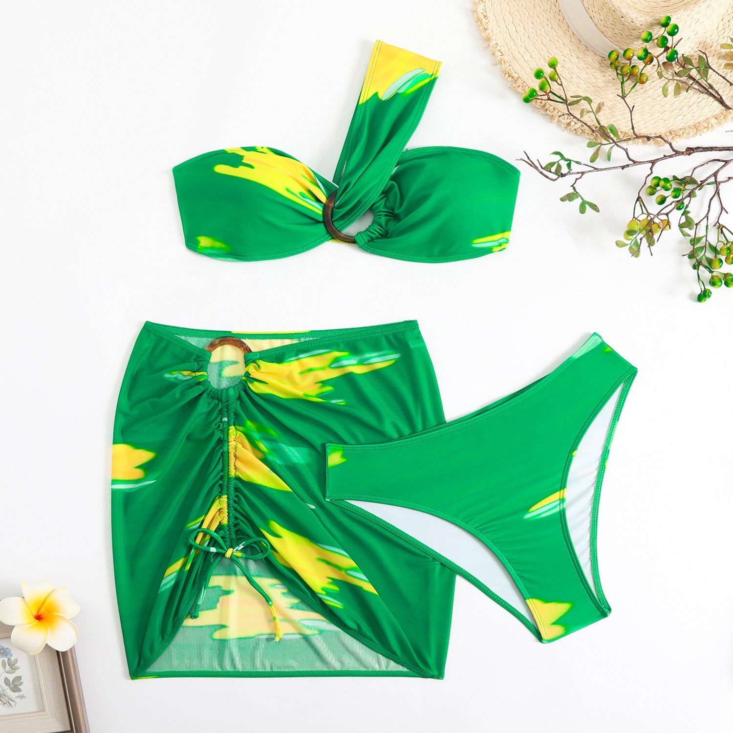 Three-Piece Separated Bikini Swimwear for Women
