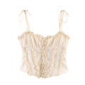 Hot girl layered decorative corset style top