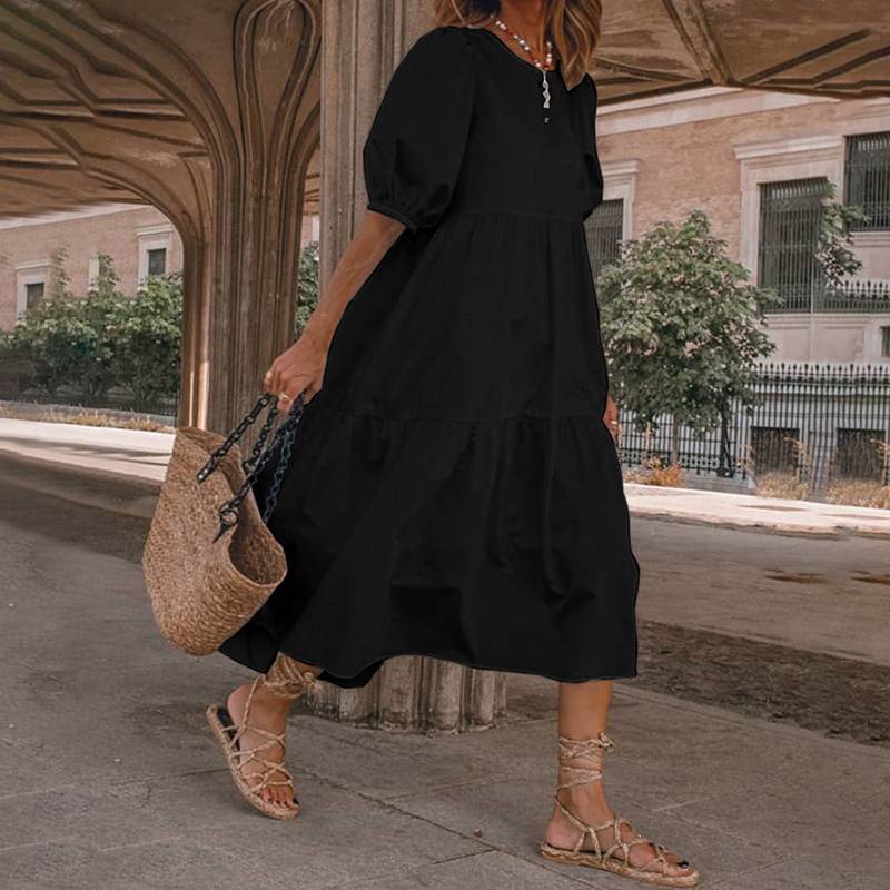 New Retro Summer Dresses Hot Sun Dress Ladies Casual Boho Beach Dress