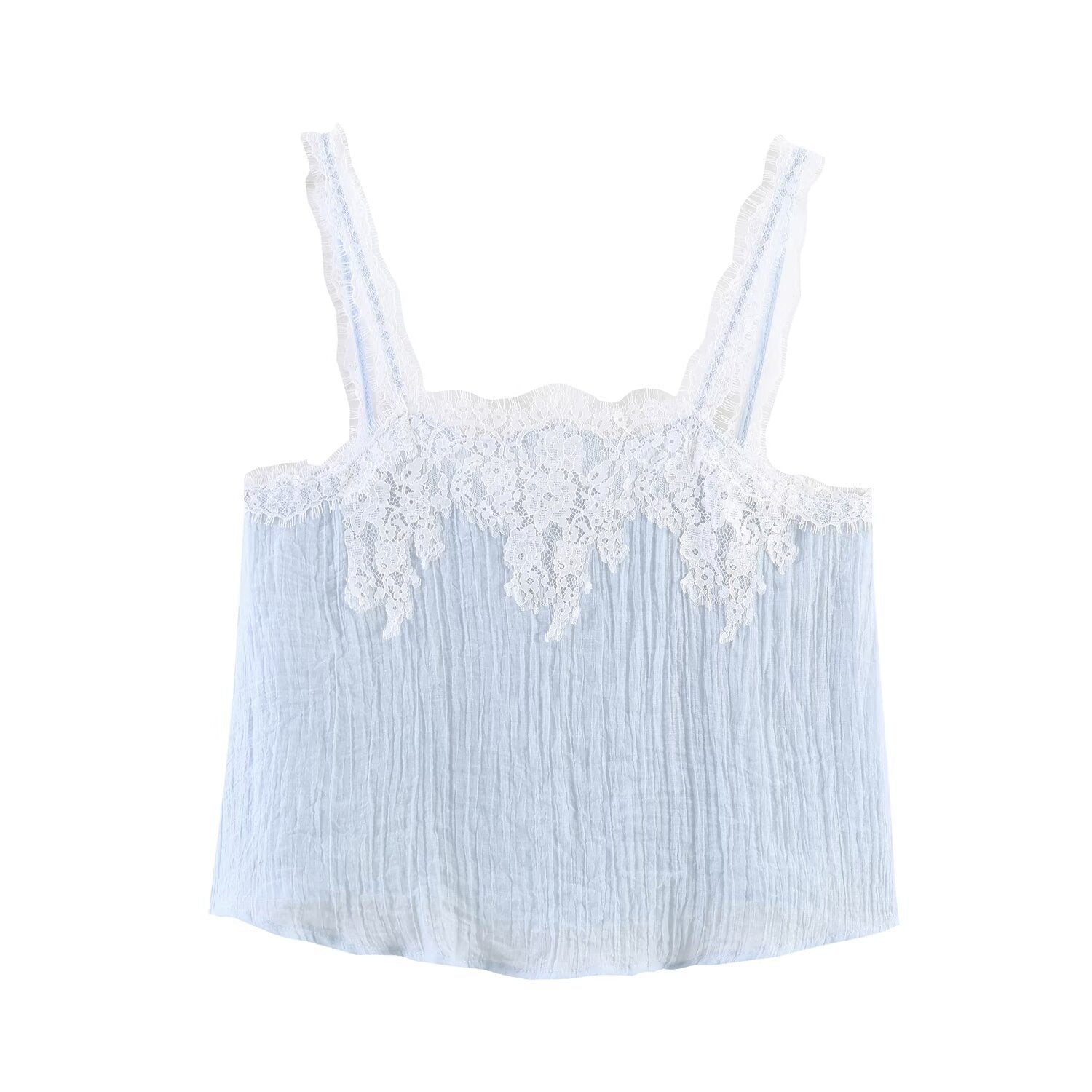 Lace lingerie style top+lace skirt set