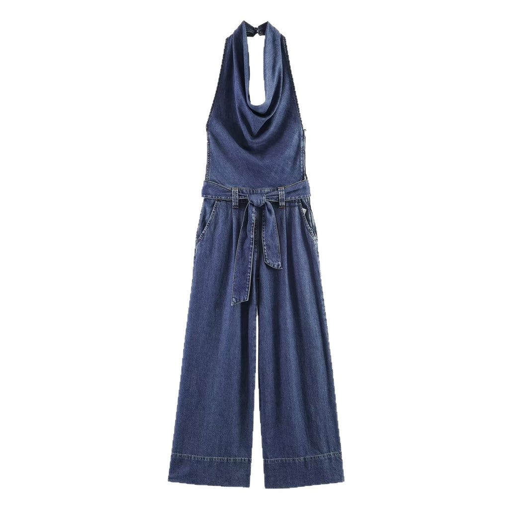 Style Strapless Denim Jumpsuit for Women