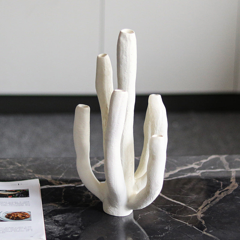Modern Art Texture Coral Abstract Ornament Simple Model Room Hotel Living Room Dining Table Tea Table Cactus Decoration