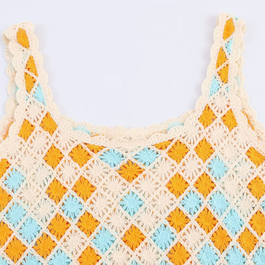Crochet strap style dress for women