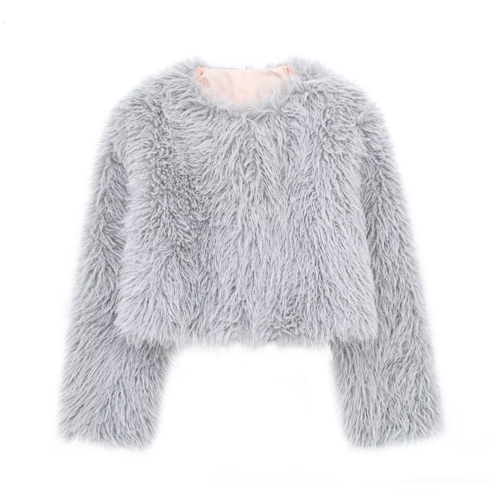 Plush Faux Fur Coat Women Short Warm Winter Woman Coat 2023 Luxury Fluffy Cropped Jacket Long Sleeve Elegant Womens Jackets